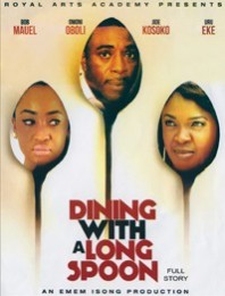 Dining with a long spoon Poster